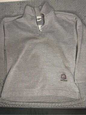 Hard Rock Cafe Gray Half-Zip Pullover Sweater